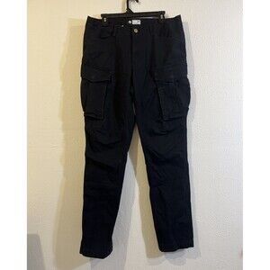 Vtg Lifted Research Group Cargo Skate Pants Men 34  Slim Black LRG